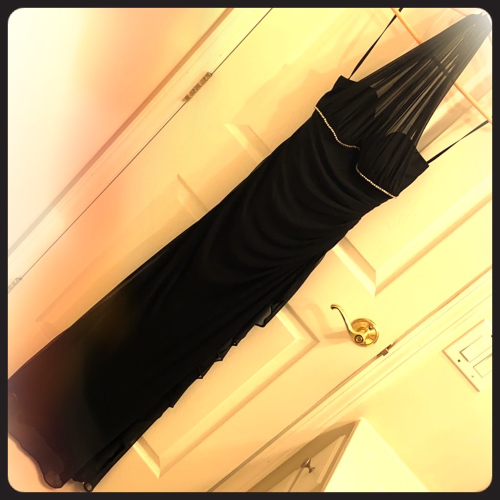 Black halter dress